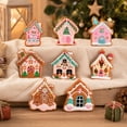 thumbnail image 4 of 8-Piece Christmas House Hanging Ornament Set, Cute Cabin Tree Decorations for Winter Holiday Family Decor., 4 of 6