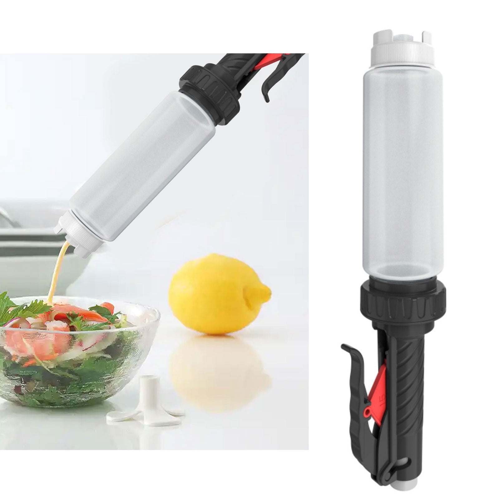 BIBABLYKE 480ml Plastic Hanging Sauce Squeeze Bottle Refillable Sauce Dispenser Hamburger Syrup Coffee Bottle Dispenser Enduring