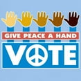 thumbnail image 3 of CafePress - Vote Peace Light T Shirt - Light T-Shirt - CP, 3 of 4
