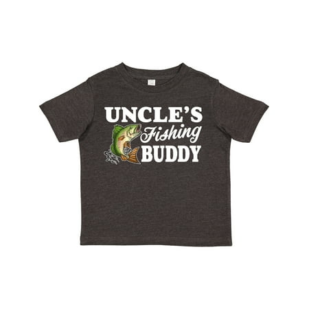 

Inktastic Uncle s Fishing Buddy with White Text Gift Toddler Boy Girl T-Shirt