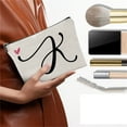 thumbnail image 4 of BCZHQQ K Initial Monogram Personalized Travel Makeup Bag,Cosmetic Bag Gifts with Zipper Waterproof(Makeup bag-Letter C),Summer Clearance, 4 of 5