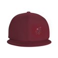 thumbnail image 2 of ZICANCN Flower Watercolor Spring Baseball Caps, Trucker Hats for Men And Women, Adjustable Breathable Flat Caps, Dark Red, 2 of 8
