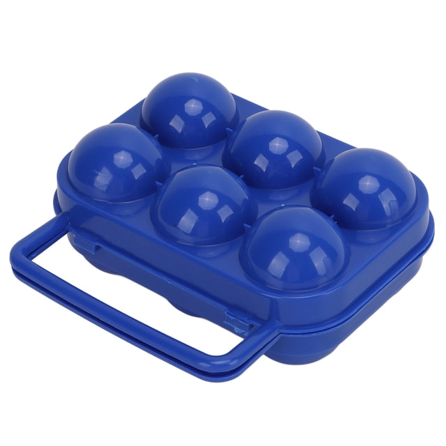 6 Grid Egg Box, ABS Eggs Protective Box Shatterproof Anti Extrusion For Trips For Barbecues For Picnics Orange,Blue,Green