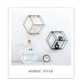 thumbnail image 4 of unbranded Estante Decorativo De Pared En Forma Hexagonal Con Doble Nivel En Hierro, 4 of 8