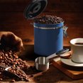 thumbnail image 4 of 1 x tarro sellado para granos de café, de acero inoxidable 304, con válvula de escape, recipiente de almacenamiento sellado con cuchara, 4 of 5