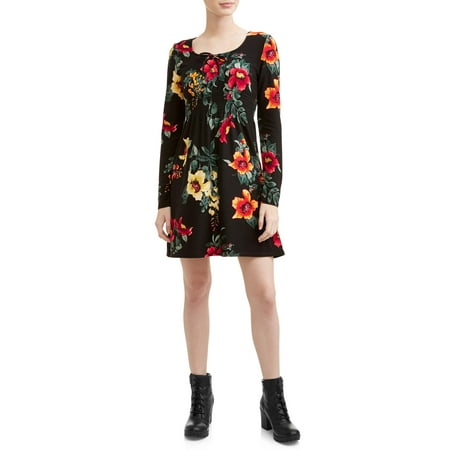 - No Boundaries Juniors' Yummy Square Neck Dress