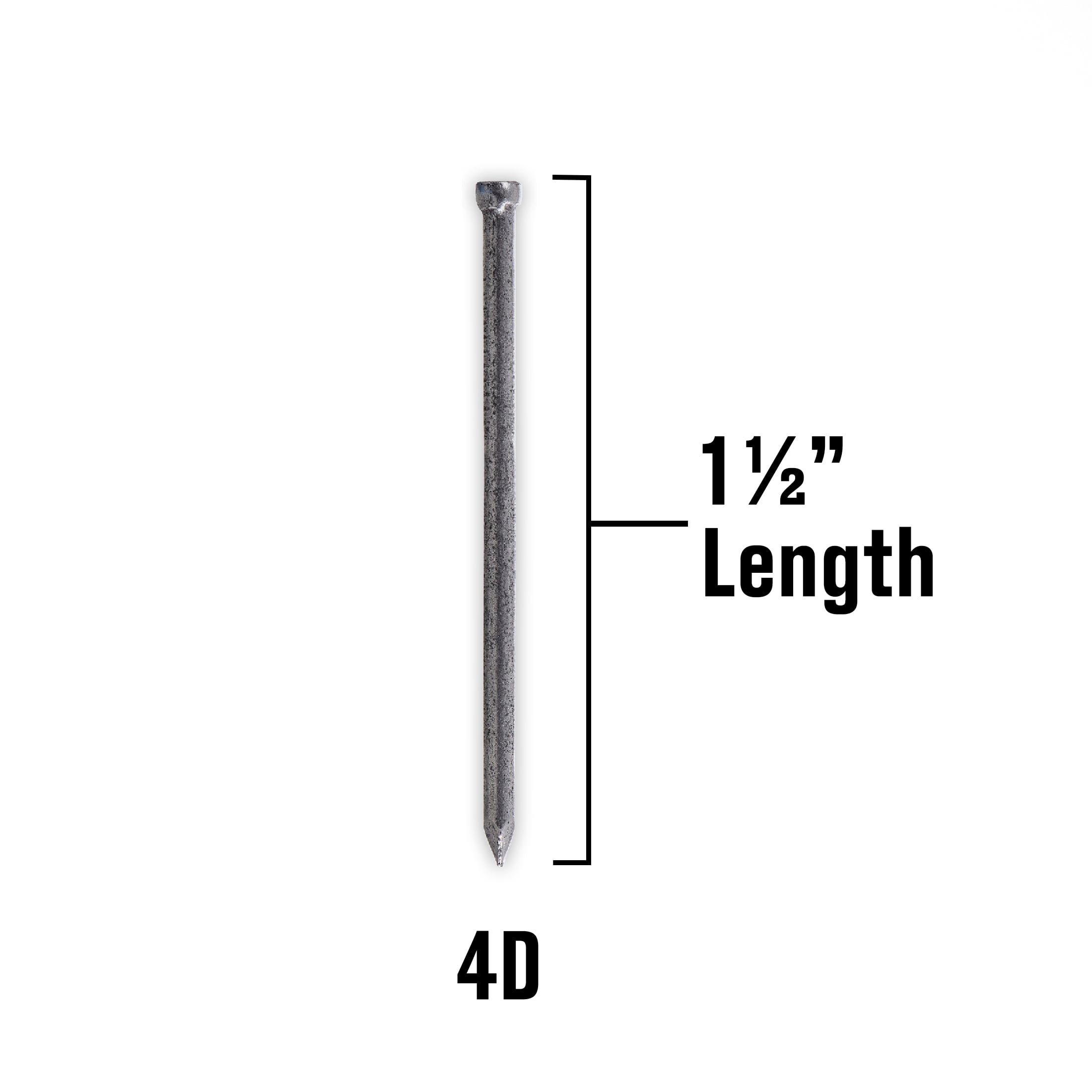 (4 pack) Fas-n-tite Finishing Nails, 4D x 1-1/2", Steel, Polished, Gray, Interior Nails, 2.0 oz pack