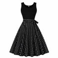 thumbnail image 1 of Vestido de Verano de las Mujeres Impreso sin Mangas Cuello en V, una Línea Estilo Casual para Ocasiones Diarias, Primavera Y Clima Cálido, 1 of 7