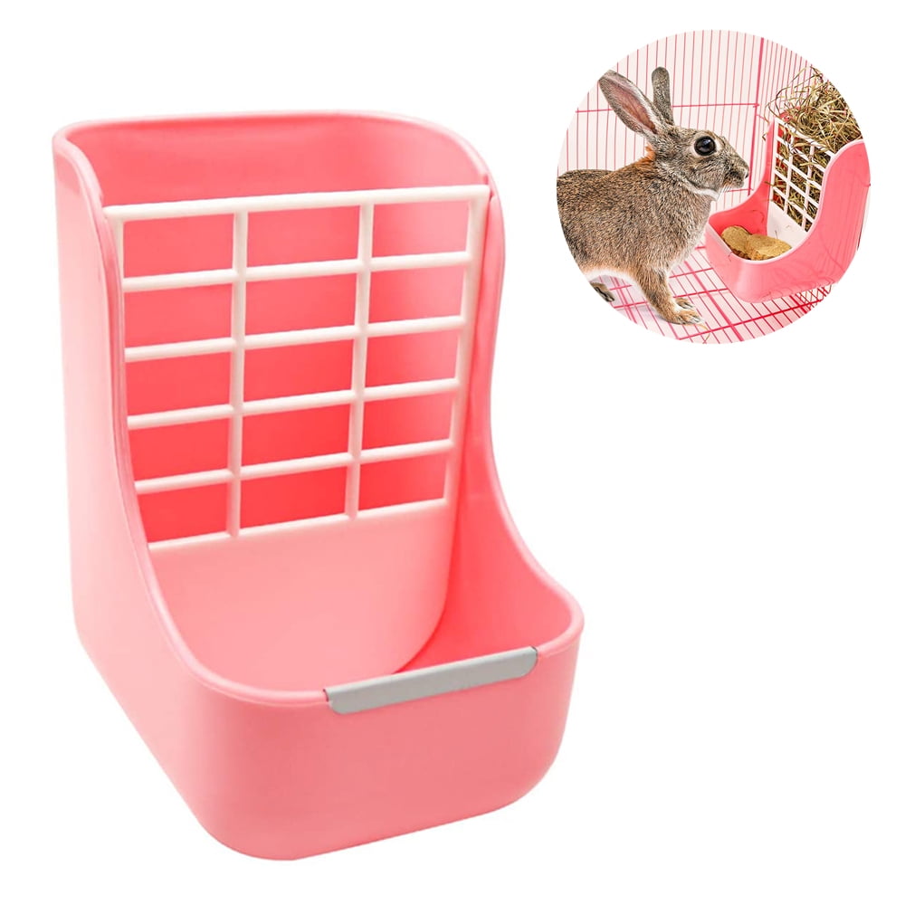 Rabbit Feeder Bunny Guinea Pig Hay Feeder Hay and Food Feeder Bowls Manger Rack for Rabbit Guinea Pig Chinchilla Walmart