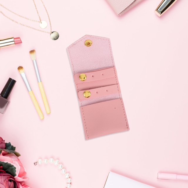ELAYARD Estuche Enrollable Para De Viaje En Rosa Con De Presión Y Material PU Durable