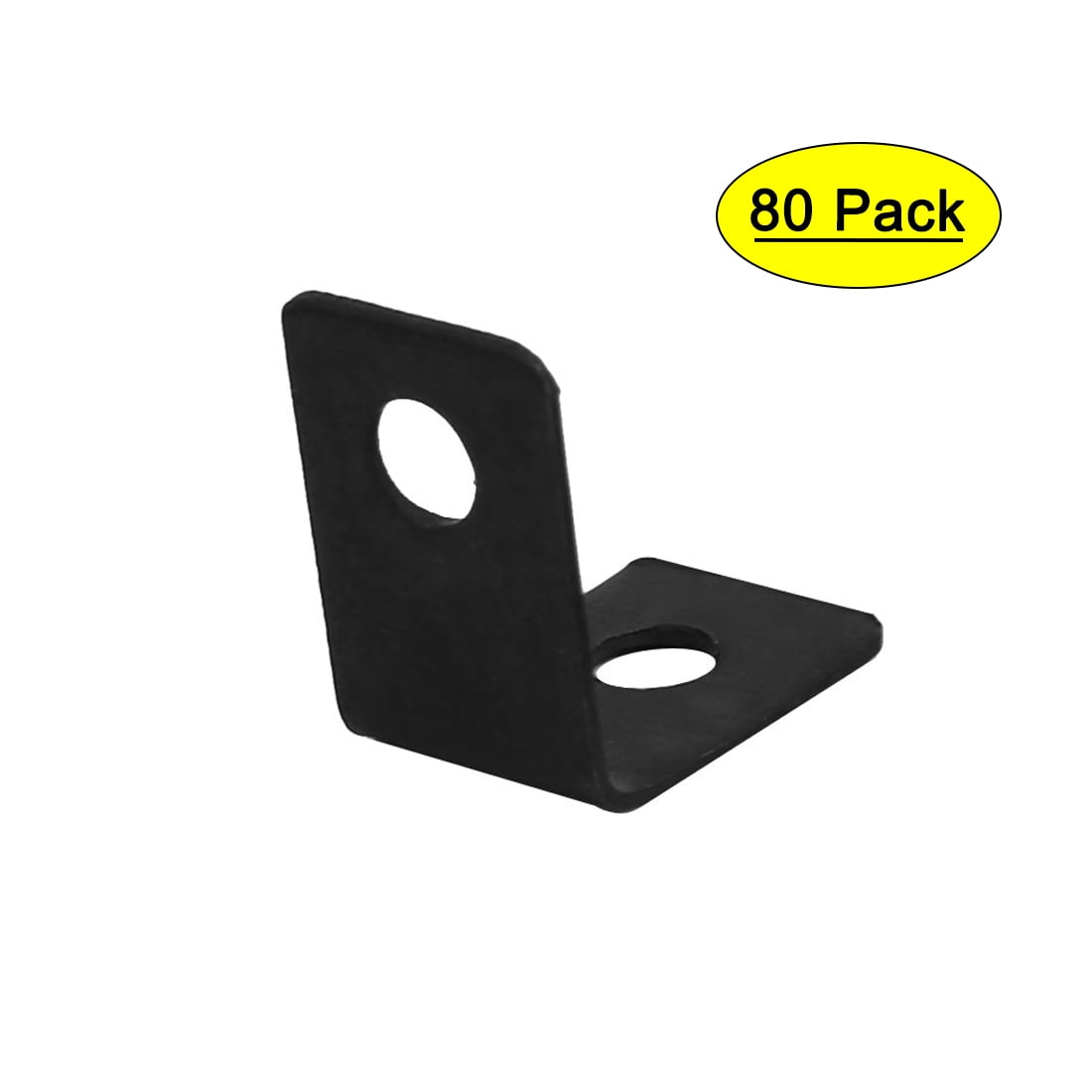 Uxcell 12x9x12mm L-Shaped Angle Bracket Corner Braces Black 80 Pcs