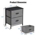 thumbnail image 5 of Drawer Dresser Nightstand, Wood Small Dresser End Table with 2 Fabric Bins Drawer, 5 of 6