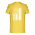 thumbnail image 5 of VgaVtl Big and Tall T-Shirt for Men American Flag Independence Day Short Sleeve Mens Shirts Summer Retro Vacation Yellow Shirts, 5 of 5