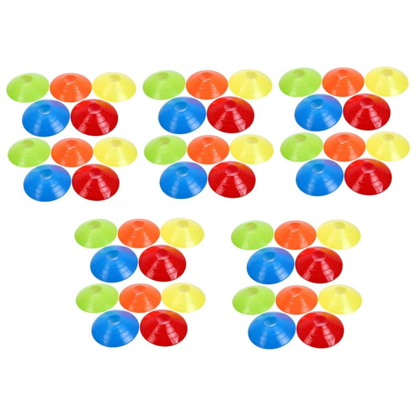 50 Conos de Fútbol ágiles, Placa de Entrenamiento de Agilidad, Flexibles, para Baloncesto, Entrenamiento, Fútbol, accesorios de Marcado de .