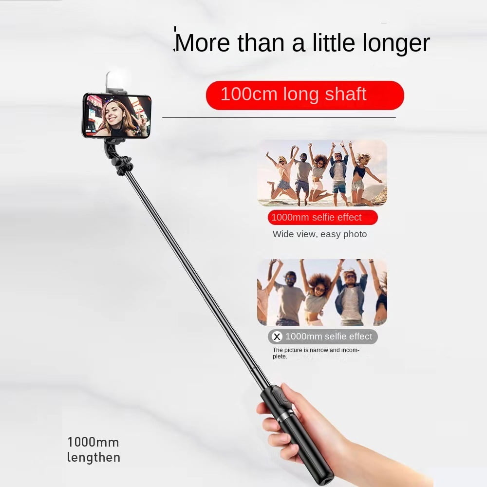 Q02S Multi-function mobile phone live broadcast tripod | Anti-shake selfie stick | Portable fill light integrated bracket