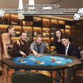 thumbnail image 2 of TEQIN Foldable Poker Table,8 Players Octagon Texas Holdem Poker Table with Collapsible Legs,Folding Game Table for Casino Leisure Game, Blackjack, Easy Assembly, 2 of 8