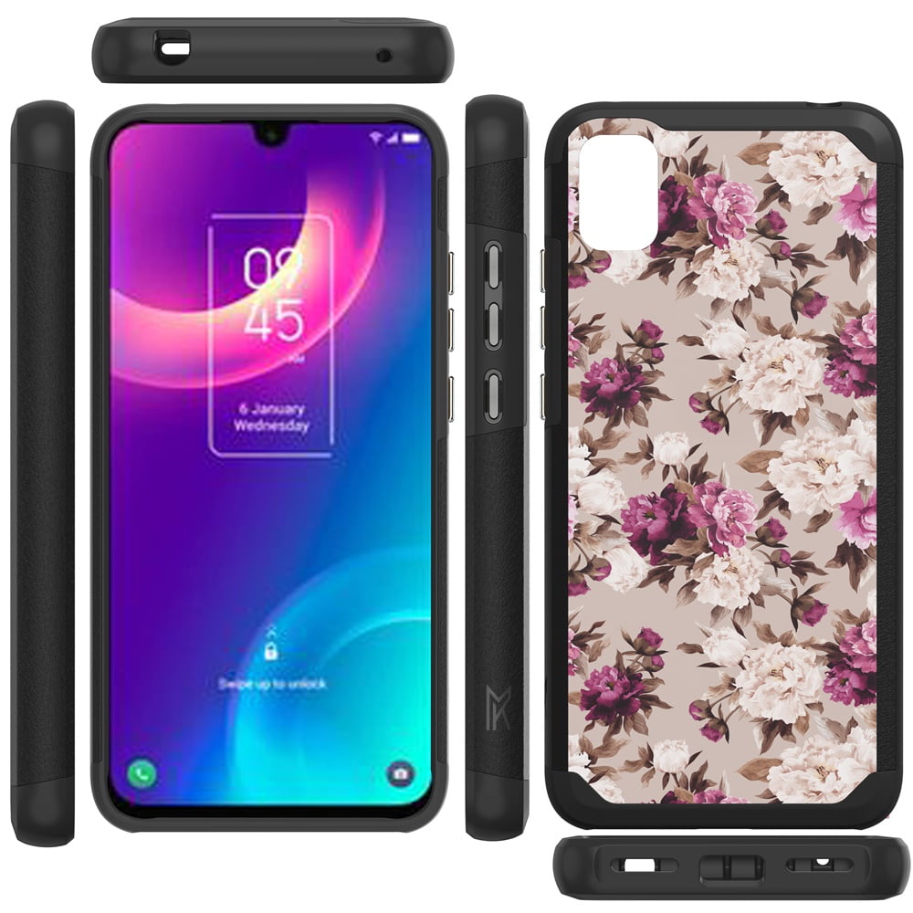 Phone Case for TCL 30 LE T602DL Graphic Design Flower Pattern Hard TPU