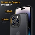 thumbnail image 5 of JETech Matte Case for iPhone 14 Pro Max 6.7-Inch, Shockproof Military Grade Drop Protection, Frosted Translucent Back Phone Cover, Anti-Fingerprint (Black), 5 of 6