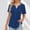 #250401A545 Blue, variant on CaiJunJia Tops No Boundaries Womens Summer Tops 2025 Trendy Short Sleeve V Neck T Shirts Casual Dressy Loose Pleated Basic Tunic Blouse