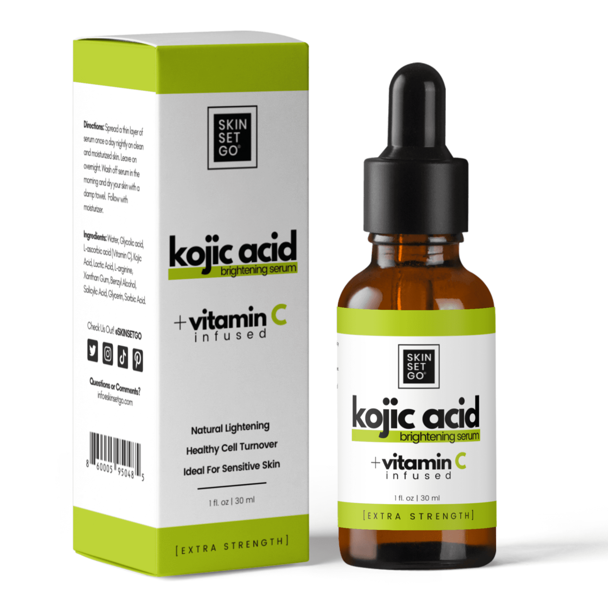Kojic Acid Serum infused with Vitamin C Sweet Gojic Skin Set Go Skincare