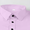 thumbnail image 4 of Krdevn Mens Shirts - Men's Stretch Comfort Fit Dress Shirt Relaxed Fit Casual Wear Plus Size Formal Business Shirt Breathable Fabric,Mens Fall Shirts,Color:Pink,Size:8XL, 4 of 5
