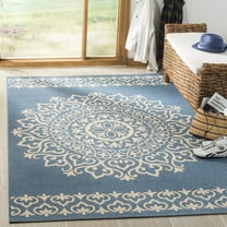 SAFAVIEH Linden Thornton Floral Area Rug, Cream/Blue, 8' x 10'