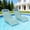 Aruba Blue, variant on FOOWIN HDPE Pool Lounge Chairs Set of 2, Adjustable Backrest Outdoor Pool Chairs with Headrest, All-Weather Poolside Reclining Chairs, White