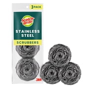Scotch-Brite Stainless Steel Scrubbers, 3 Scrubbers