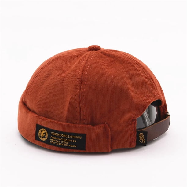 Gorro Sin Borde De Pana Unisex De Otoño E Invierno, Gorro Docker Ajustable, Gorro De Pescador, Gorro De Cúpula Minnieouse AP006288-06