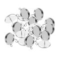 thumbnail image 2 of 20pcs Pendientes de Botón de Plata de Acero Inoxidable Base en Blanco Apto para 8 Mm-16 Mm Bandeja de Configuración de Cabujón para Accesorios de Fabr 12mm Soledad Joyas Cabochon en blanco, 2 of 10