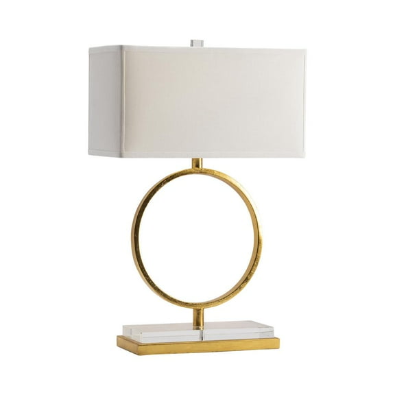 Aldrich 29-Inch Table Lamp, Gold Leaf and Clear