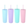 thumbnail image 1 of Vaso My Shop de Plástico Tachonado de Doble Pared con Tapa y Popote de 700 ml., 1 of 4