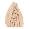 thumbnail image 4 of Adorno de animales de madera con forma de corazón de amor y abrazo, decoración de escritorio, estatua de animal, manualidades, decoración para Estilo C, 4 of 9