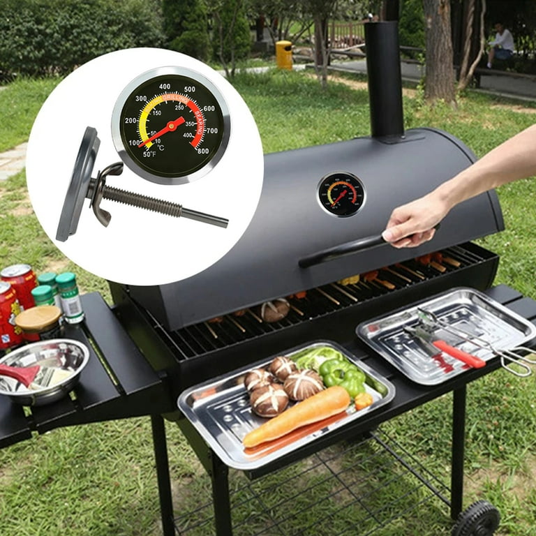 1PCS Grill Thermometer Barbecue BBQ Charcoal Smoker Temperature Gauge Pit  Tool