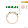 thumbnail image 6 of ANGARA Natural Five Stone Oval Emerald Swirl Ring with Diamonds in 14K Rose Gold for Women (Size-4x3mm) | May Birthstone, Birthday, Anniversary, Jewelry Gift for Women | Natural Emerald Ring, 6 of 10