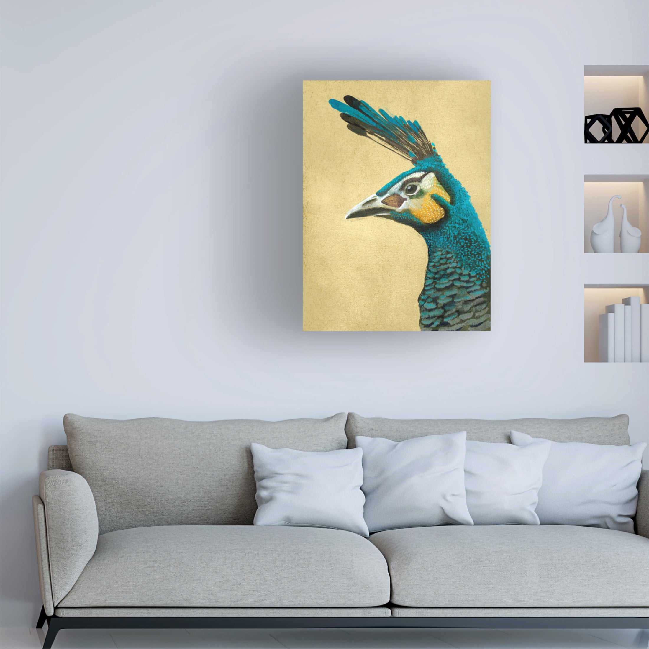 Trademark Fine Art Katie O'Shea Peacock Profile I Canvas Wall Art