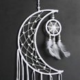 thumbnail image 3 of Atrapasueños nuevo diseño hecho a mano pluma blanca pared decoración del hogar ornamento manualidad para regalo Luna Blanca, 3 of 6