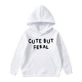 thumbnail image 4 of Tanghaowl Girls Pullover Girls Half Zip Sweatshirt Quarter Zip Pullover Sweatshirts with Pocket Hoodie Sweater Fall for Girls with Cozy Fit White 13-14 Years, 4 of 4
