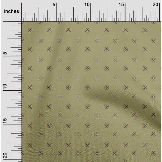 oneOone Georgette Viscose Olive Green2 Fabric Diamond Shape Small Sewing Craft Projects Fabric Prints By Yard 42 Inch Wide