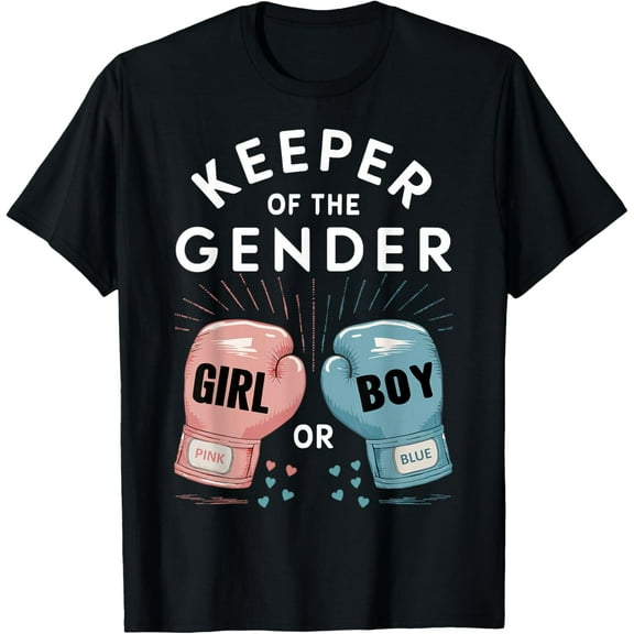 Keeper Of Gender Boxing Vintage Gender Reveal Party Gifts T-shirt
