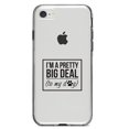 thumbnail image 1 of DistinctInk Clear Shockproof Hybrid Case for iPhone 7 8 SE (2020 Model) 4.7" Screen TPU Bumper Acrylic Back Tempered Glass Screen Protector - I'm a Pretty Big Deal - To My Dog, 1 of 5