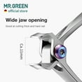 thumbnail image 5 of MR.GREEN Nail Clippers Wide Jaw Opening Stainless Steel Fingernail Clipper Thick Hard Toenail Cutter Manicure Scissors Tools (Nail Clipper (Large), 5 of 6