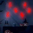thumbnail image 4 of Halloween Luminous Bloody Handprint Footprint Wall Sticker for Halloween Zombie Party Decoration Glow Window Decals, 4 of 5
