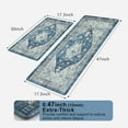 thumbnail image 2 of Boho Kitchen Rugs Set of 2 Non Skid Kitchen Mats for Floor Cushioned Anti Fatigue Kitchen Floor Mats Waterproof Comfort Heavy Duty Foam Mats for Standing Desk Sink Laundry, 17"x30"+17"x47", 2 of 6