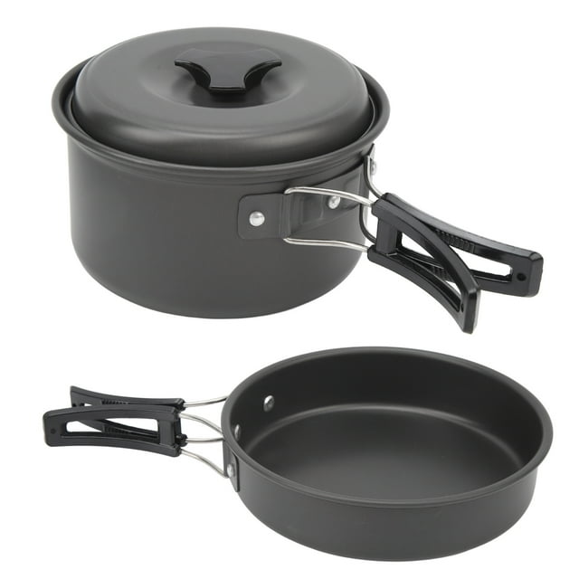 Camping Cooking Pans Set,Camping Cookware Mess Kit Camping Cookware Set Portable Camping Pans Optimized for Excellence