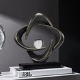 thumbnail image 2 of Modern Home Decor Abstract Decorative Sculpture Decorations for Living Room Dining Room Office, Resin Art Statues Coffee Table Bookshelf Decor Accents (Black), 2 of 6