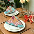 thumbnail image 3 of GZHJMY Ethnic Tribal Napkins Reusable Washable Cloth Napkins Set of 4, Soft Comfortable Dinner Napkins for Family Weddings Holiday Party 20 X 20 Inch Washcloths, 3 of 7