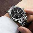 thumbnail image 4 of OLEVS Watches for Men, Mens Watches Gifts for Men Chronograph Analog Quartz Luxury Casual Classic Diamond Waterproof Luminous Stainless Steel Reloj para Hombre Black Dial, 4 of 12