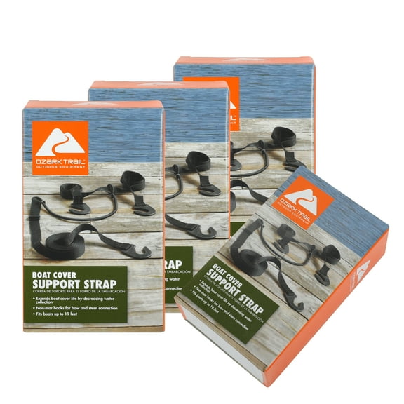Ozark Trail Boat Cover Support Strap "Y" Shape System, 20lb Load, for Boats up to 19 Feet, Value 4 Pack