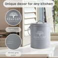 thumbnail image 4 of Kitchen Compost Bin, 1.3 Gallon Countertop Compost Bin with Lid, Indoor Compost Bucket Includes Inner Bucket Liner and Carbon Filter, Small Compost Bin (Without Bags, Cream), 4 of 6